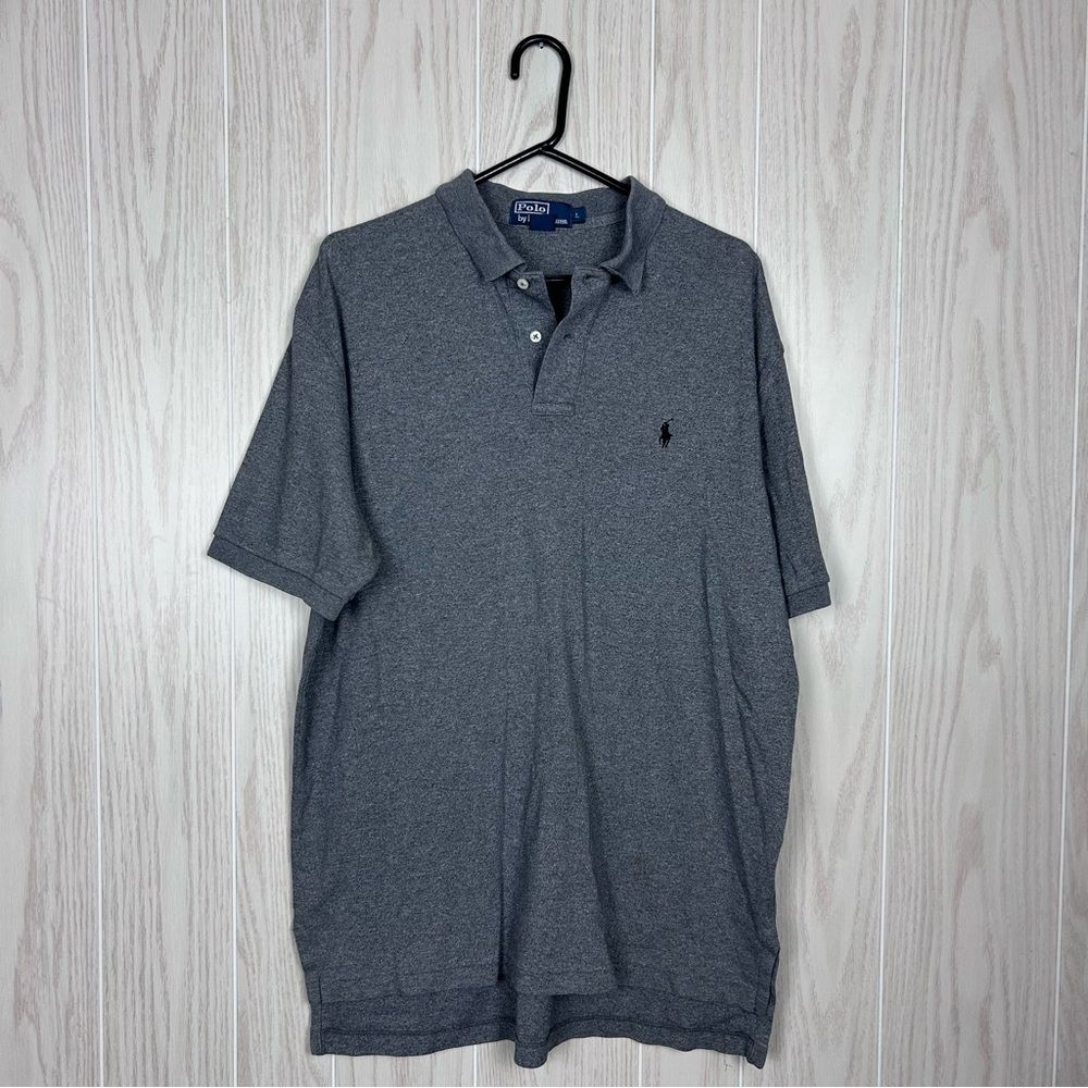 Polo By Ralph Lauren Men's Grey Short Sleeve 100% Cotton Polo, Size Large